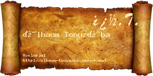 Ölbaum Tonuzóba névjegykártya